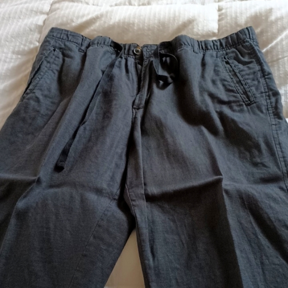 Linen drawstring pant